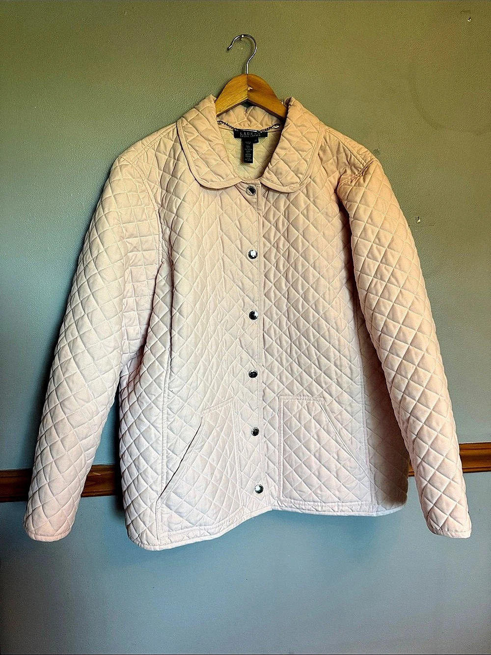 Lauren Ralph Lauren Diamond Quilted Snap Jacket Pink 2X